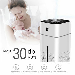 1L Ultrasonic Air Humidifier Aroma Diffuser Mist Essential Oil Purifier LED USB