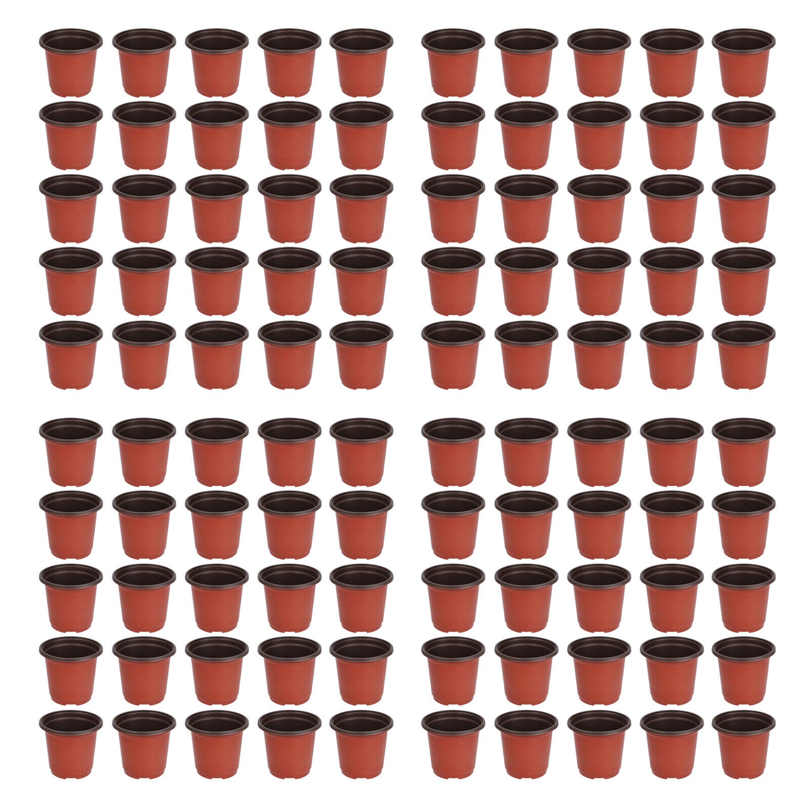 100x Plastic Plant Flower Garden Pots Nursery Seedlings Pot Growing Container AU