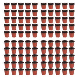 100x Plastic Plant Flower Garden Pots Nursery Seedlings Pot Growing Container AU