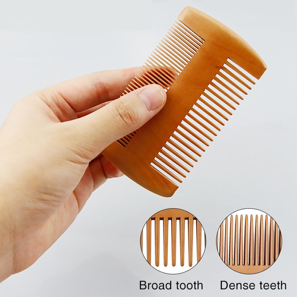 Boar Bristle Beard Brush & Wooden Comb Kit Beard Care Kit l Beard Grooming Kit #