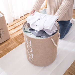 Brown Large Laundry Baskets Foldable Washing Clothes Storage Bag Hamper Bin
