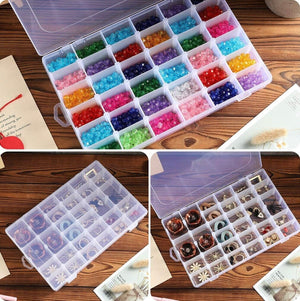 36 Plastic Compartment Storage Box Container Jewellery Bead Craft Organiser Case