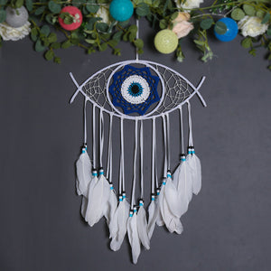 Dream Catchers - Handmade Wall Hanging Evil Eye Dream Catcher Feather Crafts