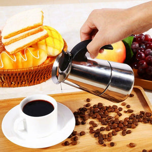9Cup 450ml Coffee Maker Moka Percolator Stove Top Espresso Latte Stainless Pot