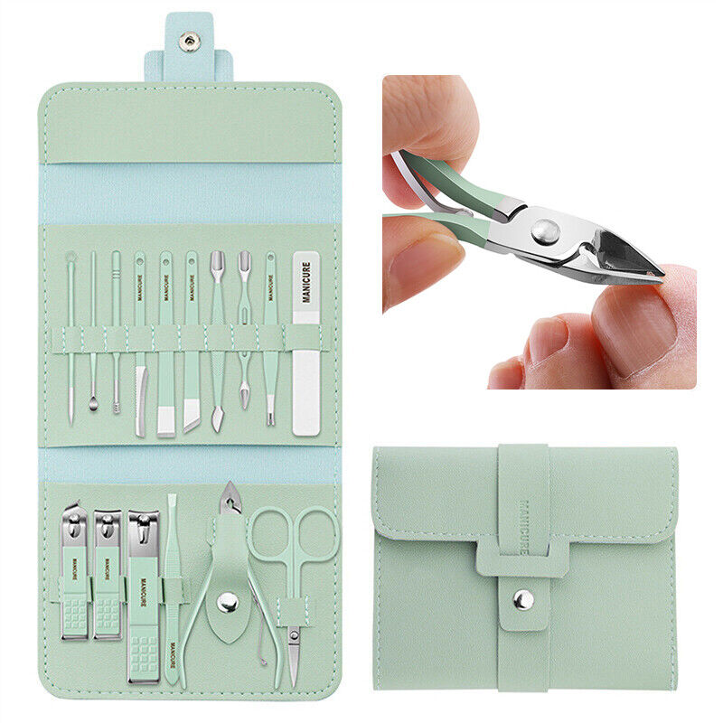 16PCS/Set Tools Pedicure Kit Stainless Steel Nail Grooming Clippers Manicure AU