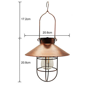 Brown shell Old LED Solar Lantern Hanging Light Outdoor Waterproof Yard Patio Garden Decor Lamp