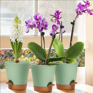 5 Pcs Self Watering Pots Plants Flowers Planters with Drainage Indoor Outdoor