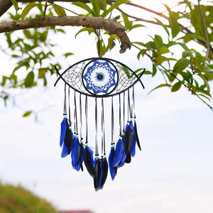 Dream Catchers - Handmade Wall Hanging Evil Eye Dream Catcher Feather Crafts