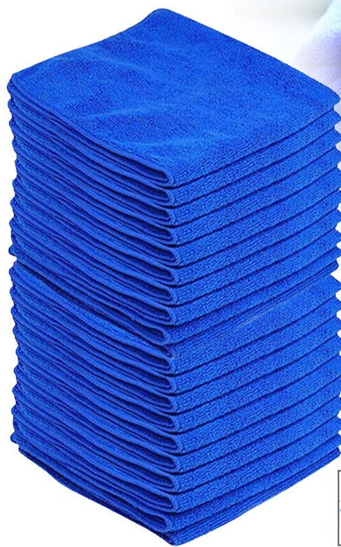 50pcs Microfibre Cloth Soft Dish Glass Bulk Cleaning Microfiber Car Towel Kits