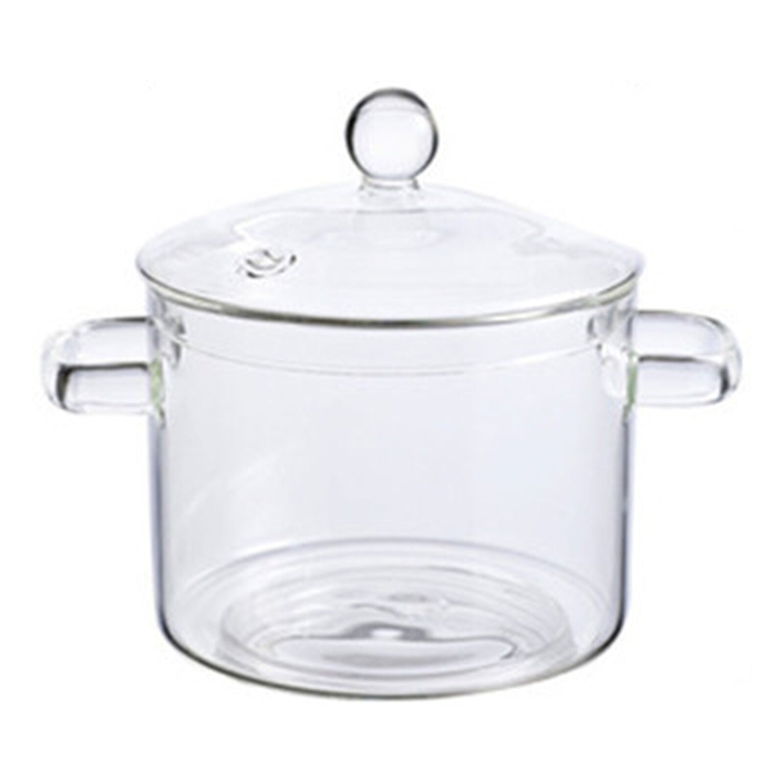 1350ml Heat Resistant Stovetop Pot Soup Bowl Stew Pot Clear Glass Cooking Pot