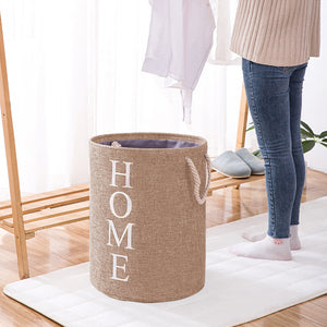 Brown Large Laundry Baskets Foldable Washing Clothes Storage Bag Hamper Bin