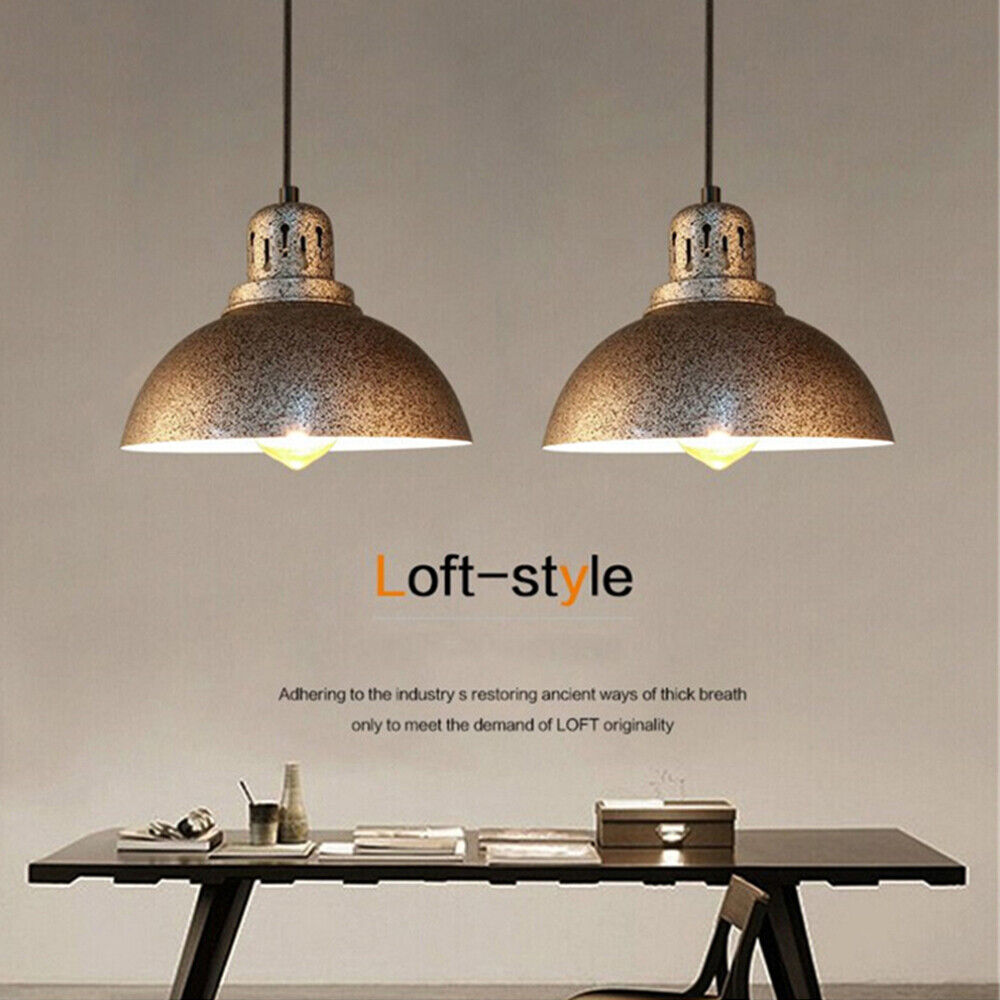 Industrial Ceiling Light Lampshade Retro Rustic Hanging Pendant Lamp Chandelier