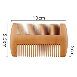 Boar Bristle Beard Brush & Wooden Comb Kit Beard Care Kit l Beard Grooming Kit #