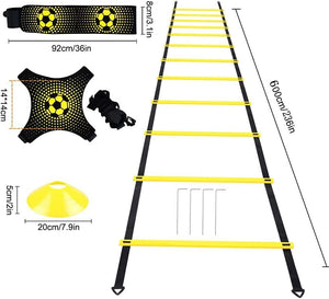 Speed Agility Hurdles Poles Cones Ladder Football Training Return Belt Equipment