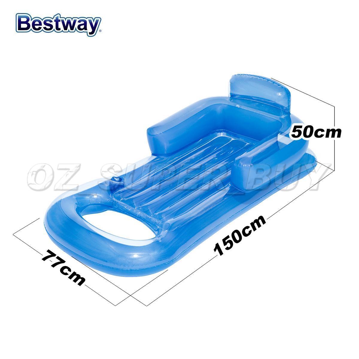 Inflatable Float Swimming Pool Bed Seat Chair Lounge Beach Floats