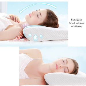 Memory Foam Pillow High Low Side Sleeping Ergonomic  Health Care butterfly 60