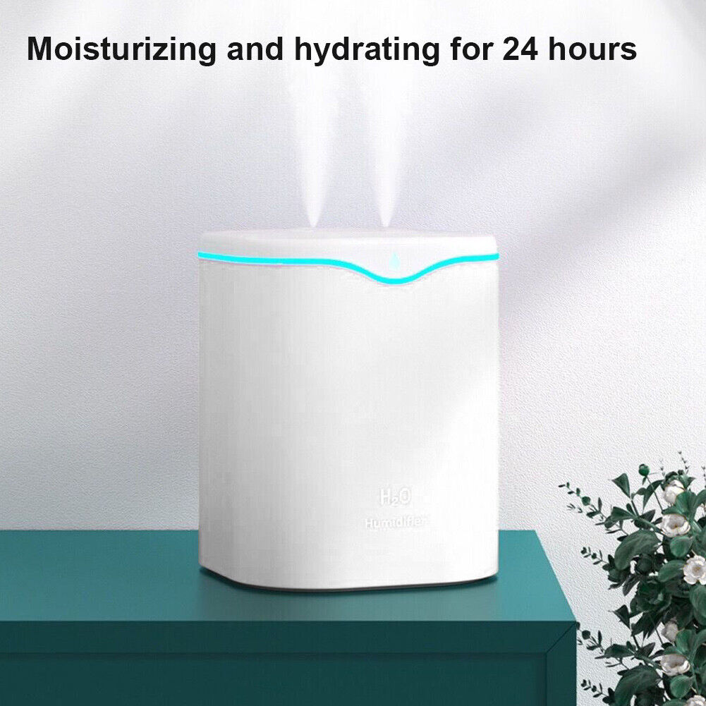 USB Ultrasonic LED Air Humidifier Purifier Aroma Oil Cool Mist Diffuser 2000mL