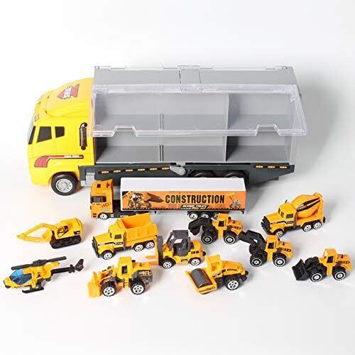 Construction Toy Vehicle Cars Model Trucks, Transporter Truck Excavator