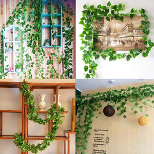 5Pcs 2.3M Artificial Lvy Vine Fake Foliage Flower Hanging Leaf Garland Plant Au