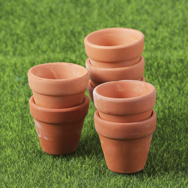 10cs Mini Clay Ceramic Terracotta Flower Plants Pots Craft Wedding Favor.