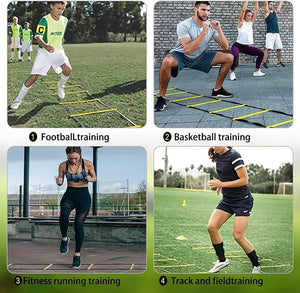 Speed Agility Hurdles Poles Cones Ladder Football Training Return Belt Equipment