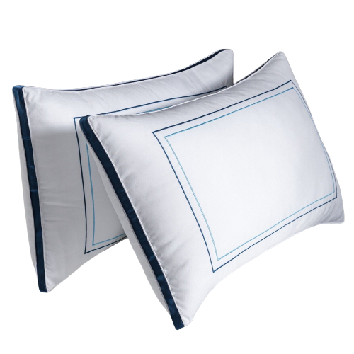 2 Pack Hotel Pillows Comfortable Soft Plush Firm Bed Pillow 1000GSM