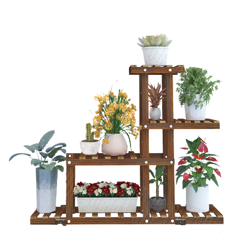 Professional Plant Stand Rustic Multi Tier Flower Rack for Indoor Outdoor