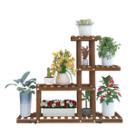 Professional Plant Stand Rustic Multi Tier Flower Rack for Indoor Outdoor