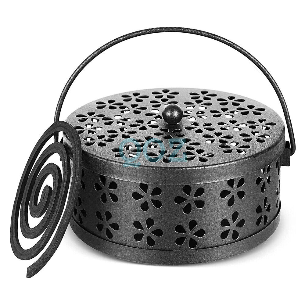 Metal Mosquito Mozzie Coil Holder Burner Repellant Home Garden Decor Outdoor