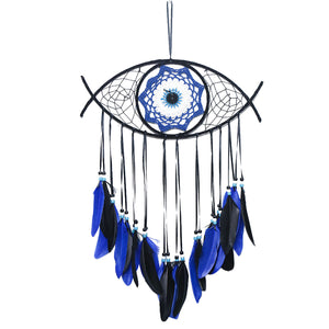 Dream Catchers - Handmade Wall Hanging Evil Eye Dream Catcher Feather Crafts