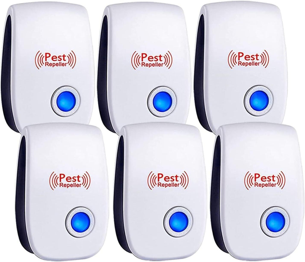 Ultrasonic Pest Repeller 6Pack Upgraded Electronic Indoor Plug-In Pest C