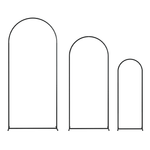 Wedding Party  Metal Arch Frame Background Stand Set of 3 (6FT/5FT/4FT) W/B