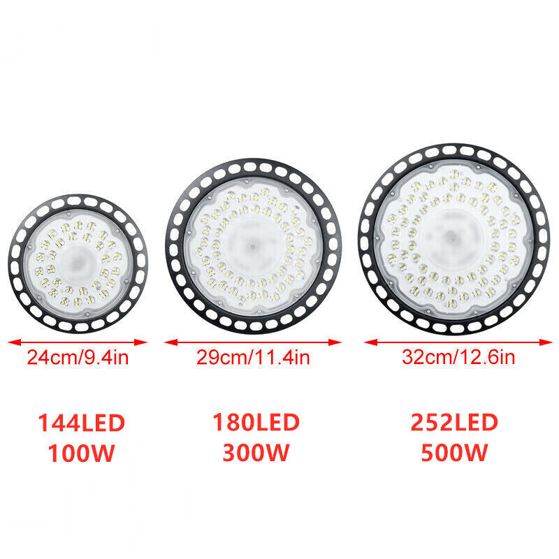 High Low Bay LED Lights 300W 180LED UFO Industrial Workshop Warehouse Factory Lamp