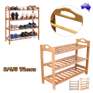 3 Bamboo Shoe Rack Wooden Bench Organizer Cabinet Holder Shelf Stool Stand