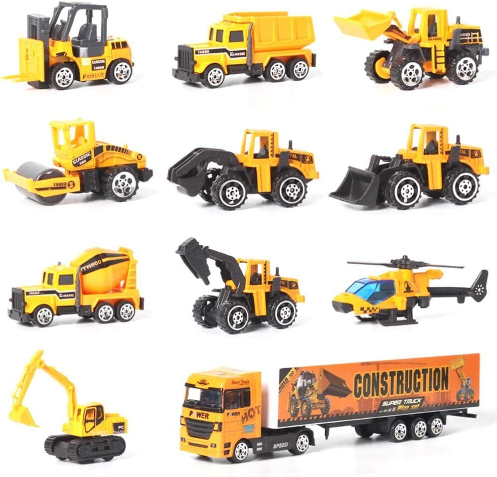 Construction Toy Vehicle Cars Model Trucks, Transporter Truck Excavator