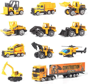 Construction Toy Vehicle Cars Model Trucks, Transporter Truck Excavator