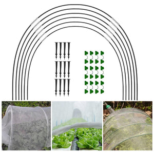 20 Greenhouse Hoops Grow Tunnel Plant Cover Support Frame for Garden Stake