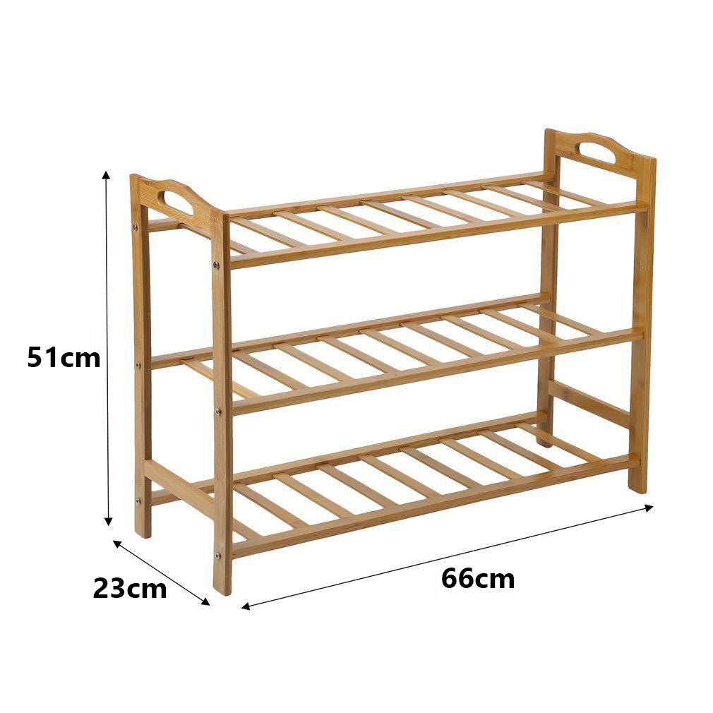 3 Bamboo Shoe Rack Wooden Bench Organizer Cabinet Holder Shelf Stool Stand