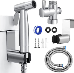 Stainless Steel Handheld Douche Bidet Toilet Spray Shower Shattaf Diverter Kit