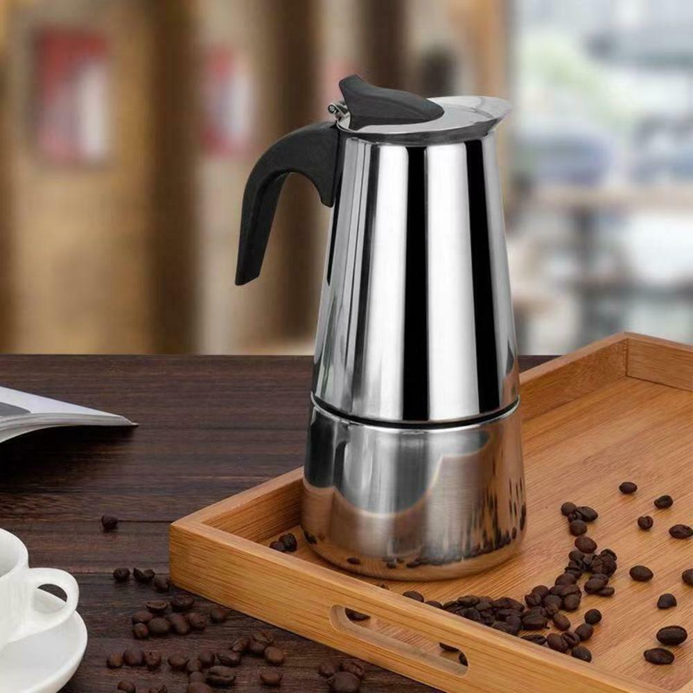 9Cup 450ml Coffee Maker Moka Percolator Stove Top Espresso Latte Stainless Pot