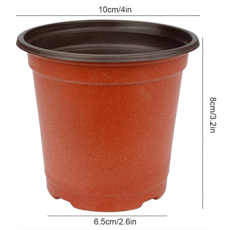 100x Plastic Plant Flower Garden Pots Nursery Seedlings Pot Growing Container AU