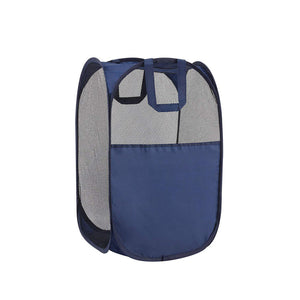 Blue Large Foldable Laundry Washing Clothes Storage Bag Hamper Basket Bin Organiser