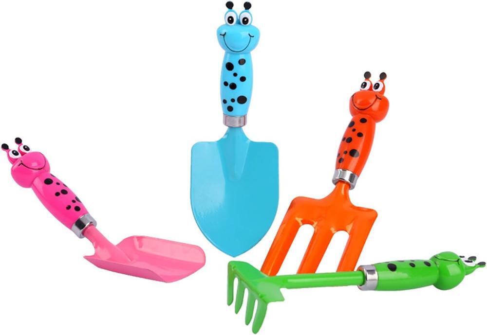 4 Pcs Kids Gardening Tools Set，Garden Tools Set Metal Hand Shovel Mini Garden