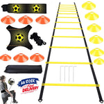 Speed Agility Hurdles Poles Cones Ladder Football Training Return Belt Equipment