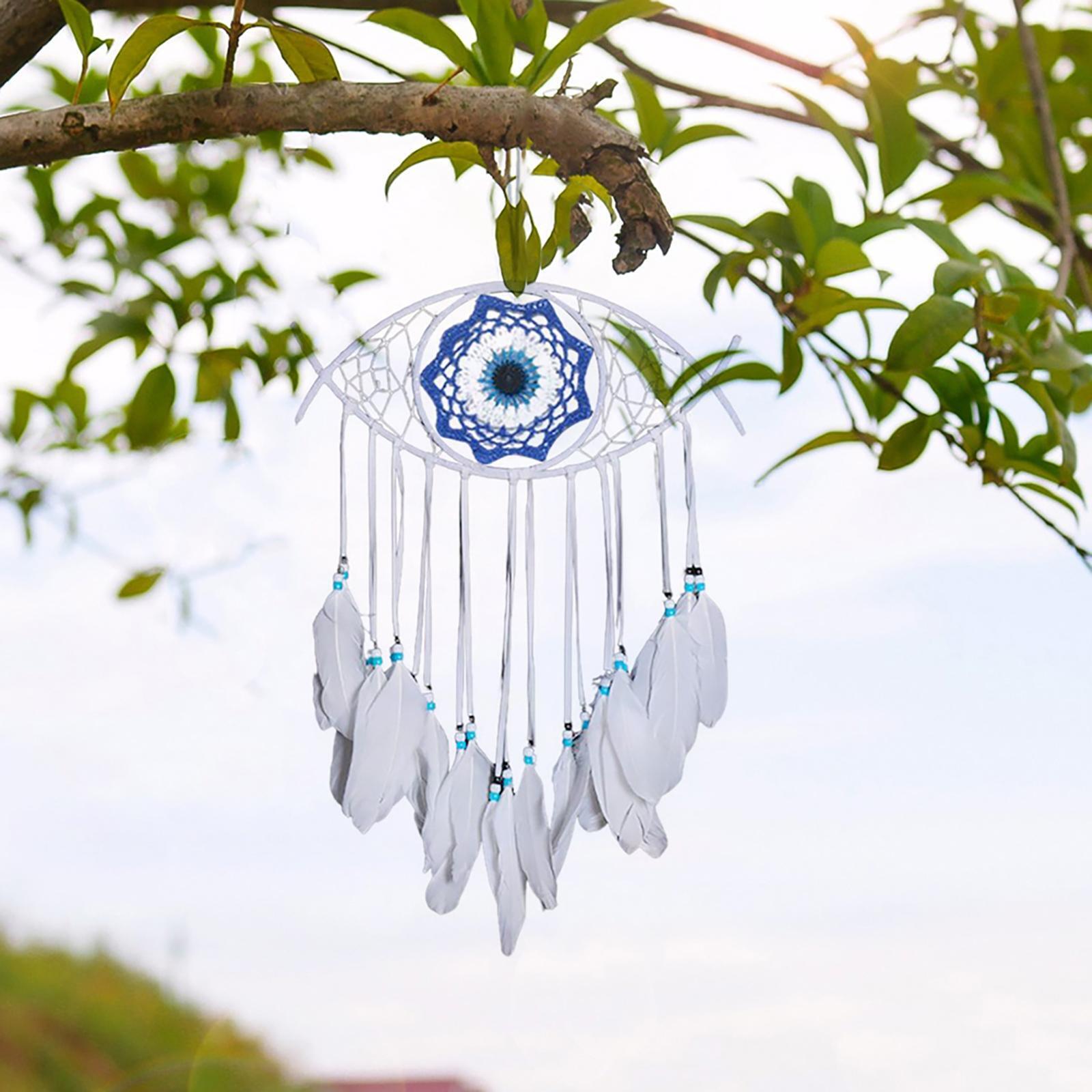 Dream Catchers - Handmade Wall Hanging Evil Eye Dream Catcher Feather Crafts