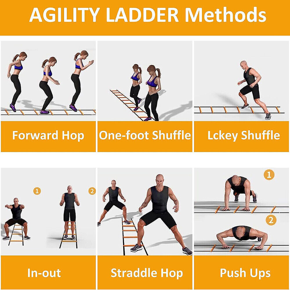 Speed Agility Hurdles Poles Cones Ladder Football Training Return Belt Equipment