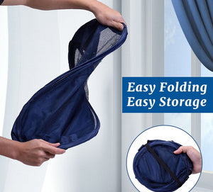 Blue Large Foldable Laundry Washing Clothes Storage Bag Hamper Basket Bin Organiser