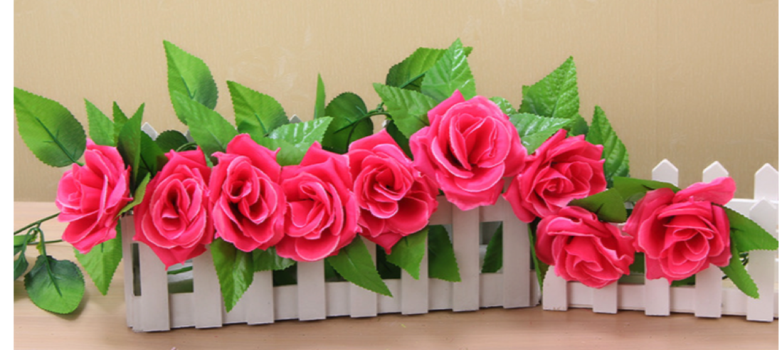 6x 2.4M Hot pink Artificial Silk Flowers Fake Vine Ivy Hanging Garland Floral Wedding 6GM