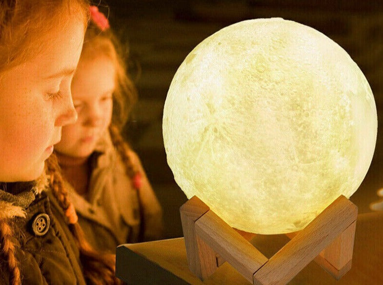 16 Colors 18cm Magical Moon Lamp LED Night Light Moonlight Sensor Remote Control Dimmable 3D