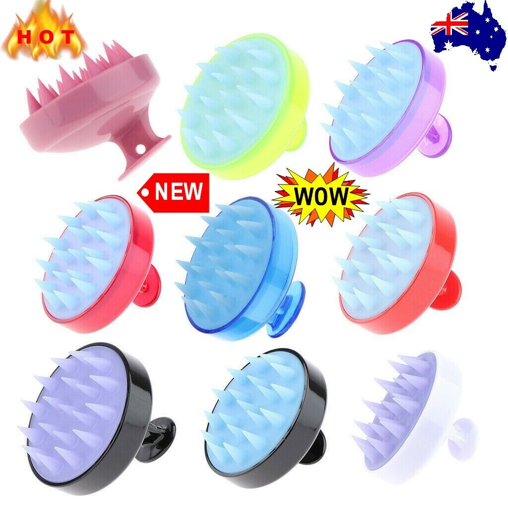 Silicone Scalp Shampoo Massage Brush Shower Washing Massager Head Hair Comb